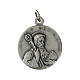 Médaille Saint Benoît argentée 18 mm laiton s1