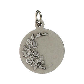 Medaglia argentata Lourdes 18 mm ottone