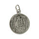 Medaglia Padre Pio argentata 18 mm ottone s2