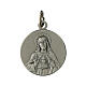 Medaglia Sacro Cuore di Gesù 18 mm ottone argentato s1