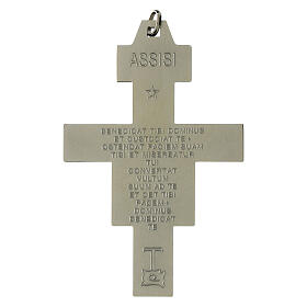 Silver-plated San Damiano Crucifix 8x6 cm brass