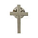 Broche croix classique argentée 3x2 cm laiton s1