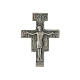 Broche 3x2 cm crucifix en laiton argenté s1