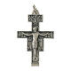 Crucifix Saint-Damien plaqué argent 3x2 cm en laiton s1