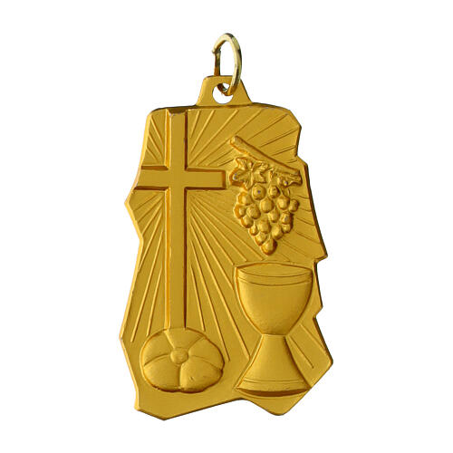 Médaille Communion raisin, pain et calice 40 mm 1