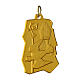 Medaglia dorata Cresima mitria, colomba e bastone vescovile 40 mm s1