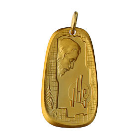 Ovale goldene Kommunionmedaille 35 mm