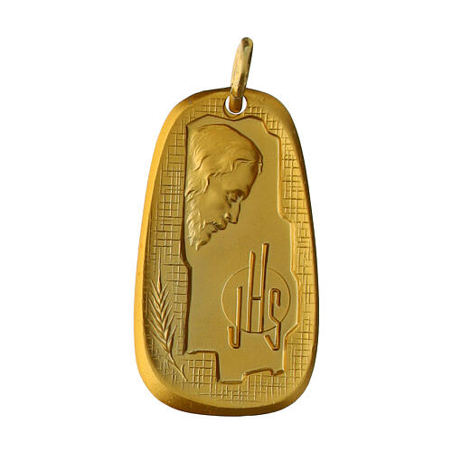 Ovale goldene Kommunionmedaille 35 mm 1