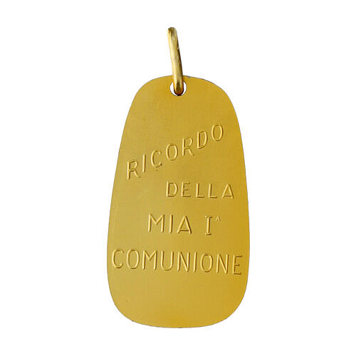 Medaglia comunione ovale oro 35 mm 2