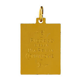Medaglia dorata comunione volto Gesù 30 mm