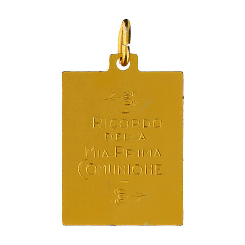 Medaglia dorata comunione volto Gesù 30 mm 2