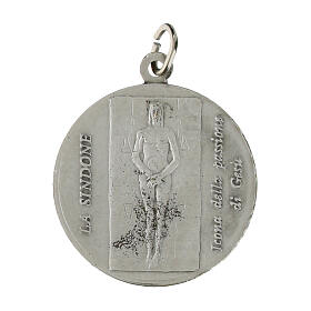 Silver-plated Brass Holy Shroud Medal, 32 mm