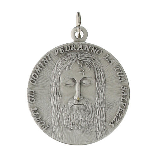 Silver-plated Brass Holy Shroud Medal, 32 mm 1