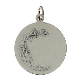 Medaglia San Michele 32 mm ottone argentato