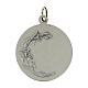 Medalha São Miguel 32 mm em latão prateado s2