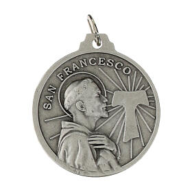 Médaille 32 mm Bienheureux Carlo Acutis et Saint François en laiton