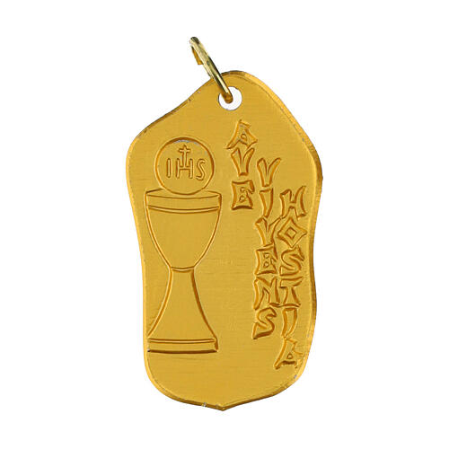 Medaille Kommunion 35 mm aus Goldaluminium 1