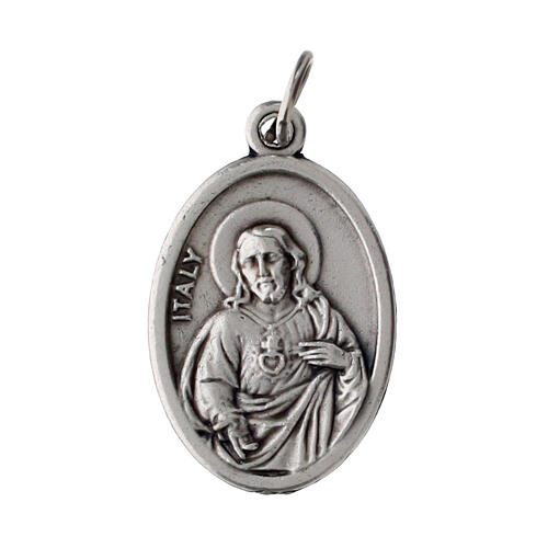 Medaille Heiligstes Herz Jesu 2x1 cm aus Zamak 1