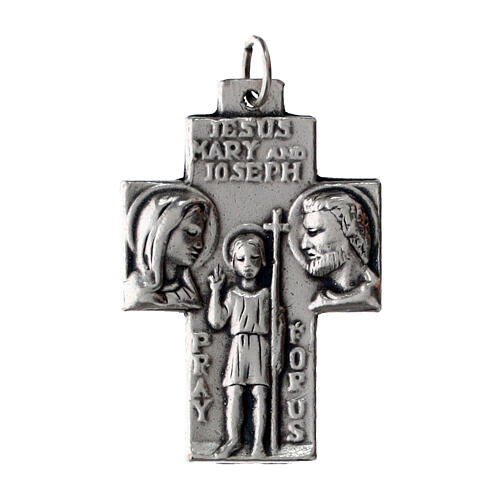 Medalla 4x3 cm zamak Familia y San Cristóbal inglés 2