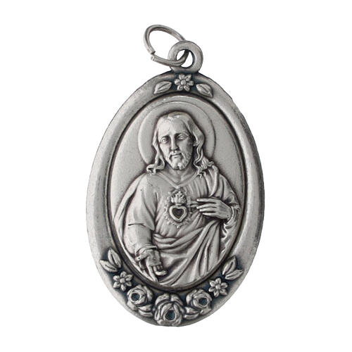 Medaille Jesus und die heilige Theresia 3x2 cm Zamak. 1