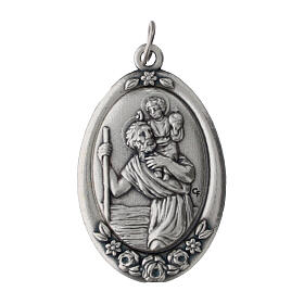 Medaglia 3x2 cm San Cristoforo zama scritta inglese