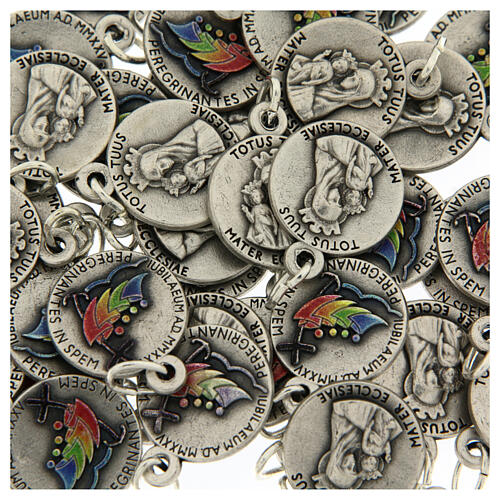 Mater Ecclesiae medal official colored Jubilee 2025 logo 13 mm 3