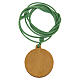 Jubilee necklace with green cord and olive wood pendant from the Albano Laziale Clarisse Monastery s3