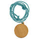 Jubilee necklace of light blue rope, olivewood pendant, Monastery of the Poor Clare Nuns of Albano Laziale s3
