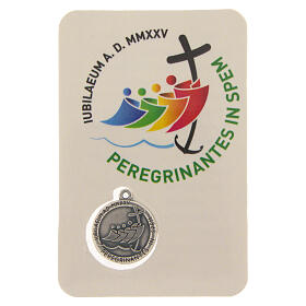 Prayer card and 2025 Jubilee medal with official logo