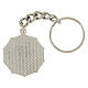 Portachiavi decagonale ottone oro argento San Francesco 32 mm s2