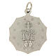 Medaglia decagonale Madonna Miracolosa ottone oro argento 23x27 mm s2