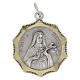 Médaille décagonale Sainte Thérèse bicolore 25 mm s1