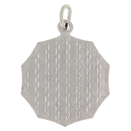 Two-tone decagonal medal of Saint Teresa, 25 mm 2