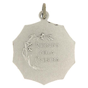 Médaille en alpaca décagonale Confirmation 32 mm