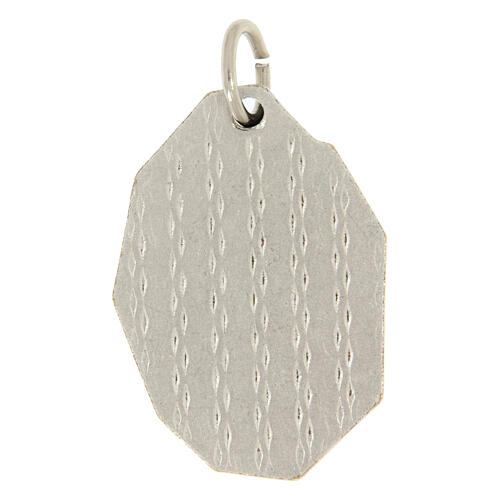 Medaglietta Madonna Miracolosa ottone argentato 28x31 mm 2
