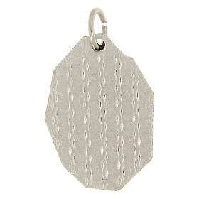 Silver-plated Brass Miraculous Mary Medal, 28x31 mm