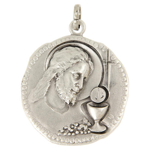 Médaille Première Communion argentée 30x37 mm 1