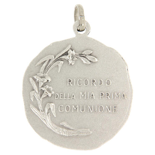 Medaglia Comunione argentata 30x37 mm 2