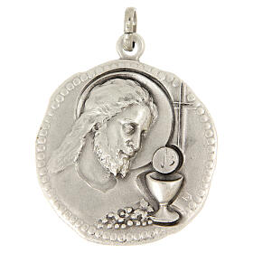 Silver First Communion Medal, 30x37 mm