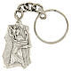 Porte-clé en laiton argenté Saint Christophe 4x2,5 cm s1