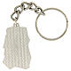 Porte-clé en laiton argenté Saint Christophe 4x2,5 cm s2
