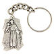 Silver-plated brass key ring of St. Anthony, 1.6x1 in s1