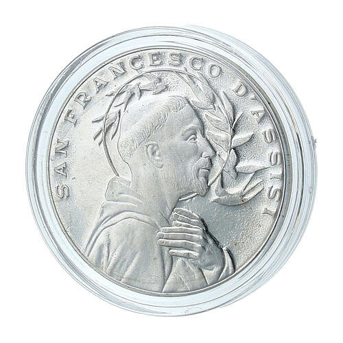 Moneta 34 mm św. Franciszek z kapsułą mm Święty Franciszek, z kapsułką 3