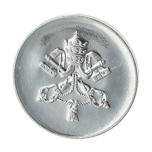Silver-plated coin of Pope John XXIII, 1.3 in 2