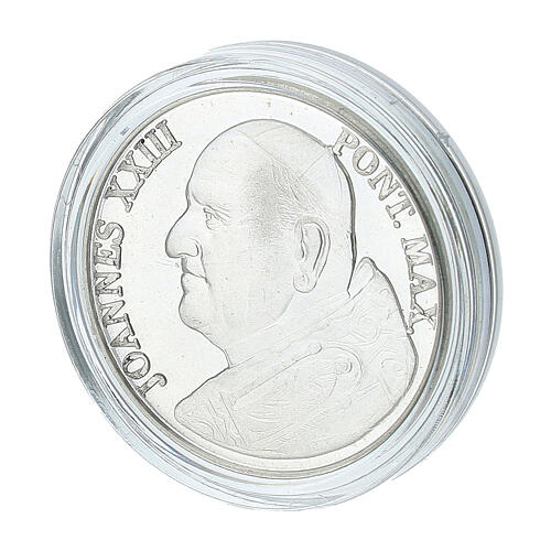 Silver-plated coin of Pope John XXIII, 1.3 in 3