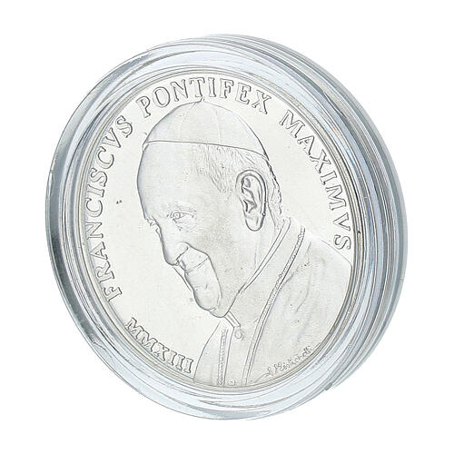 Münze 34 mm Madonna von Loreto und Papst Franziskus 3