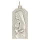 Medaglia Madonna con Bimbo 16x35 mm ottone argentato s1