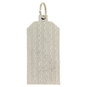 Virgin Mary with Child Medal 16x35 mm Silver-Plated Brass