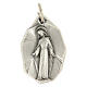 Medaglia Madonna Miracolosa ottone argentato 23x15 mm s1
