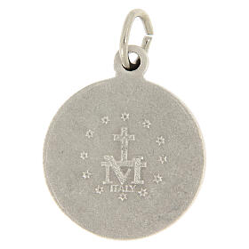 Wunderbare Madonna Medaille 18 mm aus versilbertem  Messing